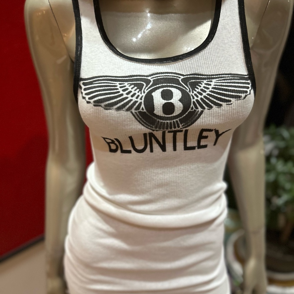 ⚡️BLUNTLEY I’d rather be Rollin a Bluntley funny ribbed tank top M UNISEX